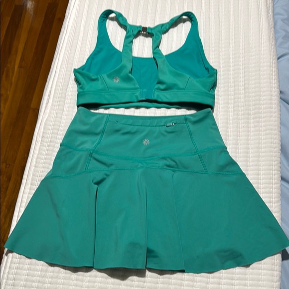 Teal Athleta Sports Bra and Ace tennis Skirt Set - Picture 2 of 4